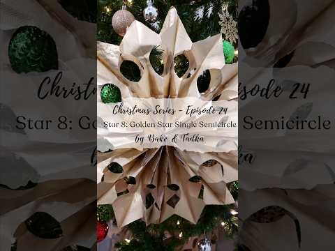 Paper Snowflake 8/10-Golden Single Semi Circle Cutout-Christmas Series - Episode 24 #merrychristmas