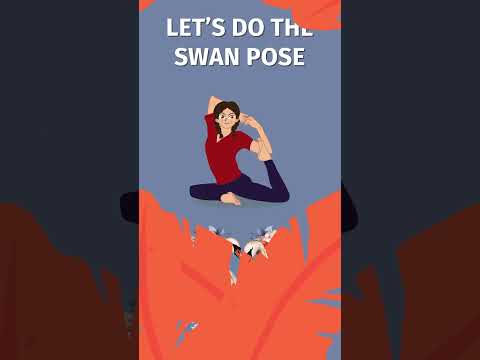 The swan pose helps to improve flexibility! Try it out! #yogaguppy #yogaforkids #kidsyoga #yoga