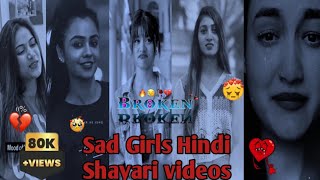 Breakup😭Sad😔Girls😟Hindi🥀Shayari Videos WhatsApp Alone😔Status