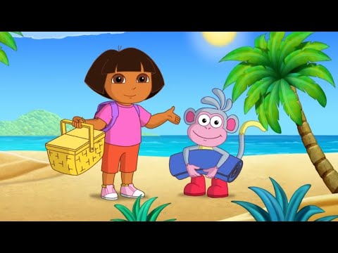 Dora buji friends drawing | Dora buji enjoying beach picnic |  Dora buji drawing