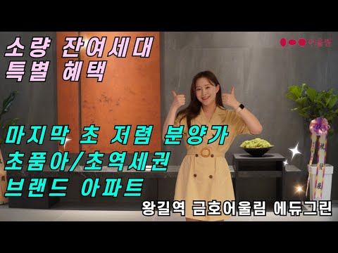 왕길역 금호어울림 에듀그린 인천 마지막 초저렴 분양가와 선착순 특별혜택