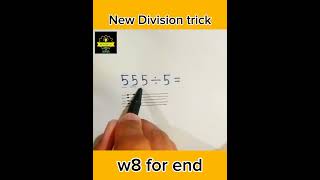 Divided trick  | Division  trick . #maths #shorts #short #mathsking #easymathtricks #divisiontricks