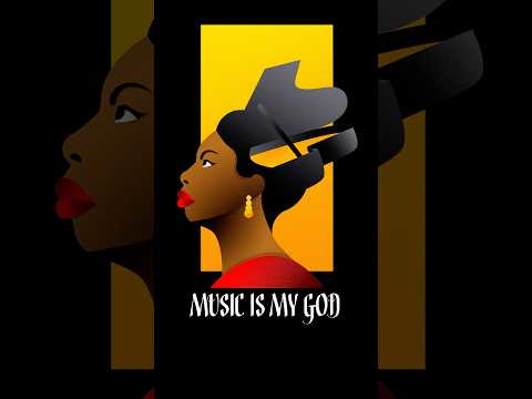 “Music is my God…” - #ninasimone - 🎨 by Taiane Cris Campos