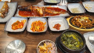 부천 미역국 전문점 뉴코아아울렛 맛집 보돌미역 양념 석쇠불고기 & 코다리조림 정식 메뉴