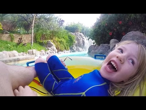 Water Park Fun for Kids with Spelling - Water Slides, Rafts, Pools - Educational Video for Children