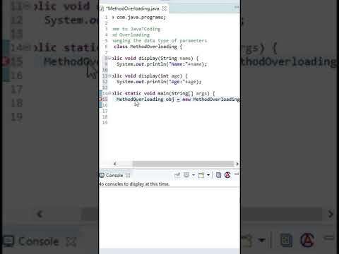 Method overloading by changing data type #shorts #javatcoding #shortsfeed