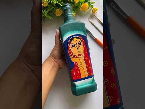 Bottle painting #bottleart #youtubepartner #shorts