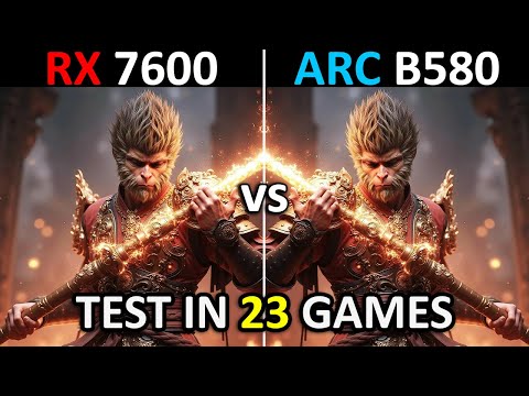 RX 7600 vs Intel ARC B580 | Test in 23 Games at 1080p | Performance battle! 🔥 | 2025