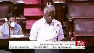 K. P. Munusamy takes oath as Rajya Sabha member from Tamil Nadu