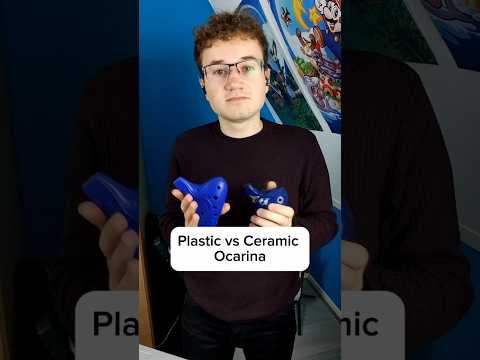 Plastic vs. Ceramic Ocarina 🎵 #ocarina #comparison #zelda