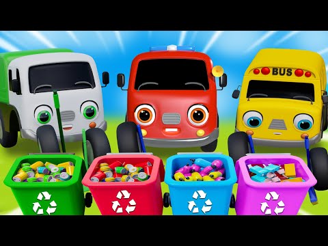 Skip to My Lou | Garbage Truck + more Nursery Rhymes & Kids Songs - Baby Car Songs TV