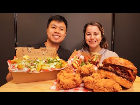 Birthday Feast! Burgers and Fried Chicken Mukbang