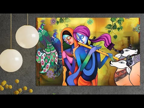 Ancient Radha Krishna Painting - YF Decor #painting #krishnapainting