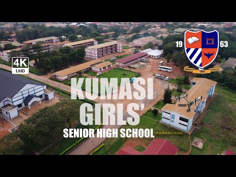 Kumasi Girls' Senior High School AHEMAA KUGISS Aerial View 4K