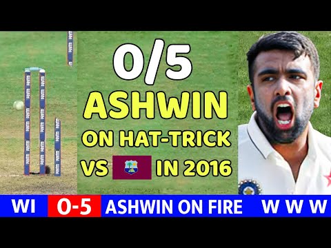 ASHWIN 5WKT VS WEST INDIES I IND VS WI 2ND TEST MATCH 2016 | MOST SHOKING BOWLING BY ASHWIN W W W