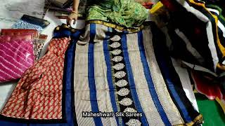 Maheshwari Silk Sarees new collection ।। Free shipping ।। silk Sarees collection।। part 606