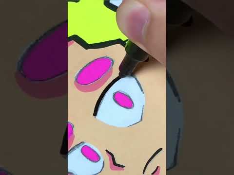 Drawing New Character with Posca Markers! Really Satisfying! (Shorts)