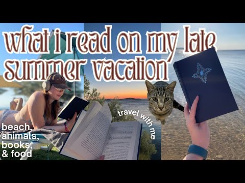 books i read on my late summer vacation 🌞 (beach reads, travel with me, spoiler free reading vlog)