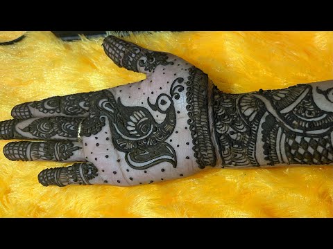 easy bharwa mehndi design front hand  | easy step by step mehandi for beginners | Himshree mehendi