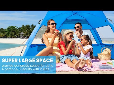 MIRUS Deluxe XL Pop Up Beach Tent | $100k Bonuses in Description