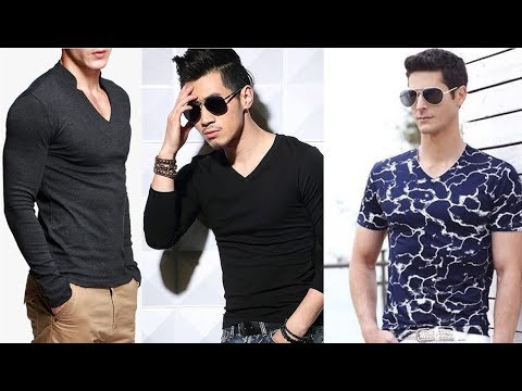 New V- Neck Shirts & T-Shirts Ideas For Men/2018 New Fashion For Men