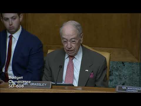 Grassley Delivers Opening Remarks at Senate Budget Committee Hearing on Electric Vehicles