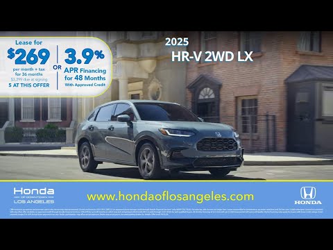 2025 Honda HR-V Lease for $269/Month | Honda Of Downtown Los Angeles