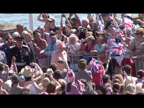 Queen Elizabeth II - Visit to Cowes, Isle of Wight - 25 July 2012