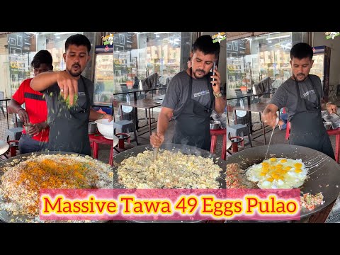 Massive Tawa 49 Eggs Pulao in Vadodara😍😍 Kabhi khaya hai aisa Pulao🤩🤩