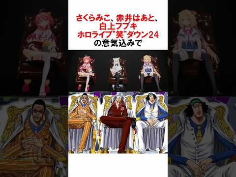 【さくらみこ/白上フブキ/赤井はあと】「ホロライブ"笑"ダウン24」の意気込みインタビューにて #vtuber  #ワンピース #バスターコール #ホロライブ #Shorts #ホロライブ切り抜き