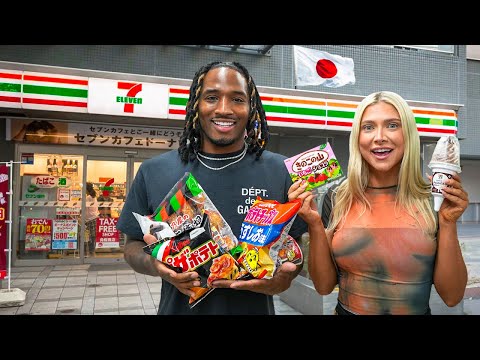 LIVING on JAPANESE CONVENIENCE STORES in TOKYO for 24 HOURS!