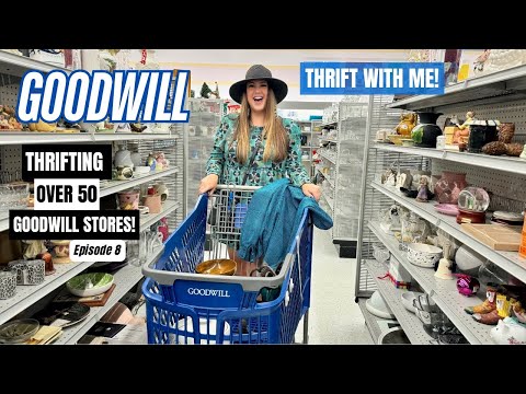 A RESELLER’S DREAM! THRIFTING OVER 50+ GOODWILL THRIFT STORES! Thrift With Me Episode 8