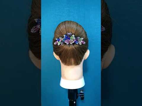 Easy and attractive hair bun #shorts #shortvedios #Ideas #trendingshorts #designs #viral #ytshort