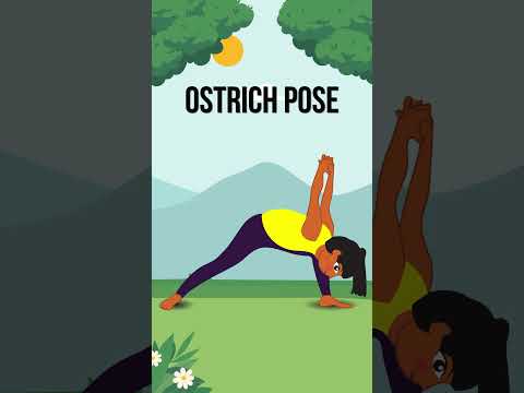 Ostrich pose Yoga pose of the Week #yogaforkids #yogaguppy #kidsyoga #yoga #kidsyogafun #mindfulness