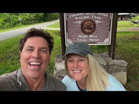 Mike, Michele, and Mia on the Blue Ridge Railway Trail (21 May 2023)