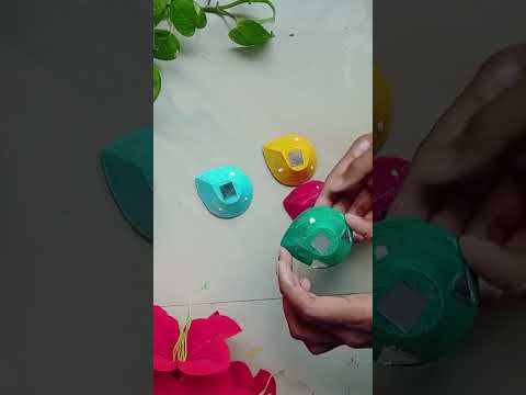 Diwali diya reuse idea ll Wall hanging with waste diya l diya reuse idea #shorts #reuse #shortvideo