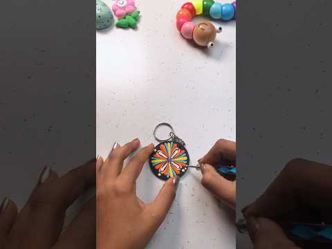 Dot Mandala keychain design🤩#dotmandalaart #keychain #shorts #youtube #diy #tiktok #art #shortfeed