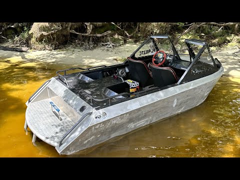 Rebuilding and upgrading a wrecked 300hp mini jet-boat. It sounds insane now