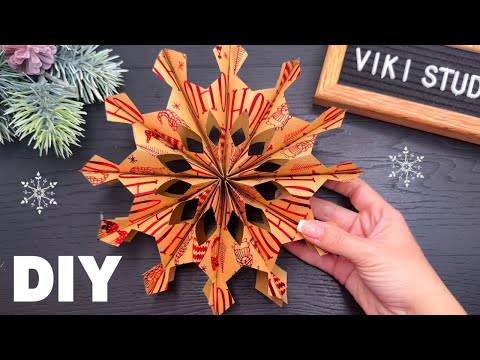 3D Paper Snowflakes Christmas Paper Craft Christmas Ornaments