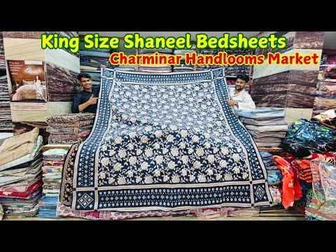 Cheapest Bedsheet Market In Hyderabad Winter Speical Collection in AS Handlooms Charminar