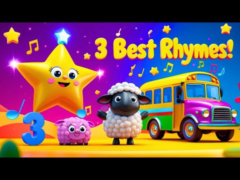 Top 3 Best  English Nursery Rhymes for Kids  Fun & Educational Songs for Learning @MozuKidz