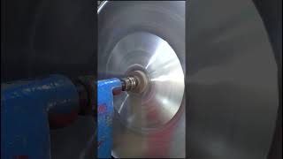 Making a large stainless steel dish antenna | Manufacturing stainless dish plate. #shortvideo