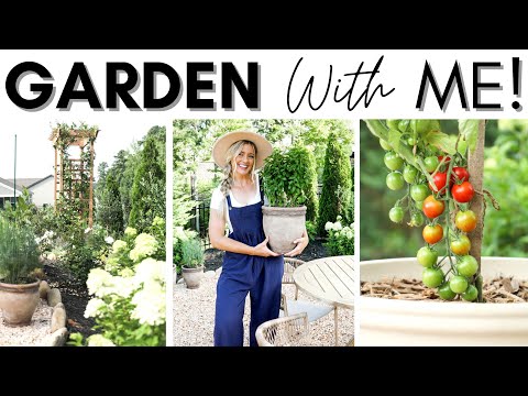 GARDEN WITH ME || GARDEN UPDATES || TOMATO PLANT CARE TIPS || HOMEMADE SALSA || GARDENING ROUTINE