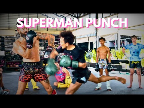 LERDSILA Seminar | Muay Thai Technique | Superman Punch! Bangtao Muay Thai Training Camp ชุมแพทัวร์