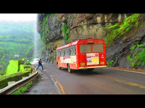 माळशेज घाट:COMPILATION OF 5 BEAUTIFUL MSRTC BUS BACK TO BACK AT MALSHEJ GHAT |