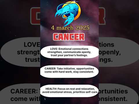 Cancer Daily Prediction: Love, Career, and Health - March 4th 2025!