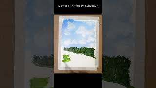 Easy Natural scenery painting acrylic #art #shorts #painting