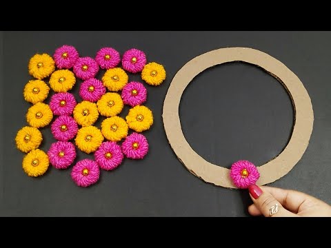 DIY Wall hanging - home decor - woolen wall hanging - easy wall decor ideas - diy crafts