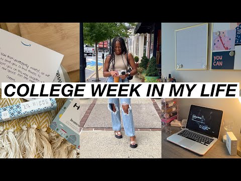 COLLEGE WEEK IN MY LIFE:  first week back, new classes, amazon unboxing, boba | Lehigh University