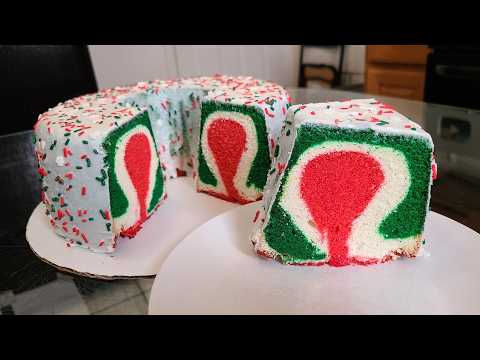 Butter Vanilla Almond Christmas Marble Cake